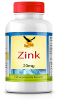 Zinc Citrate a 20mg, 150 vegetarian kapslar