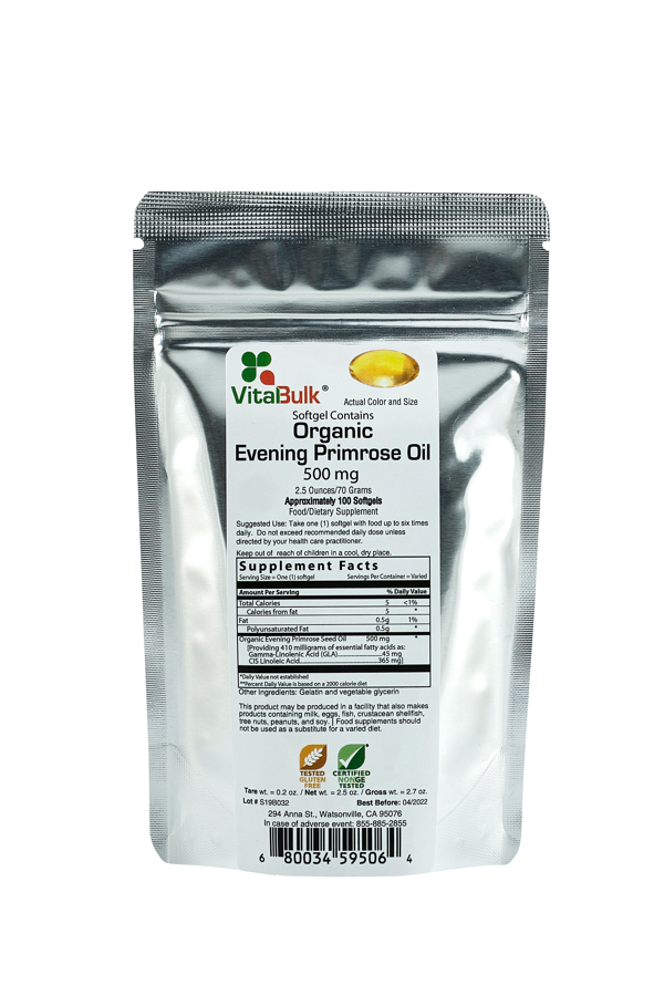 Evening Primrose Oil 500 mg - 100 softgels