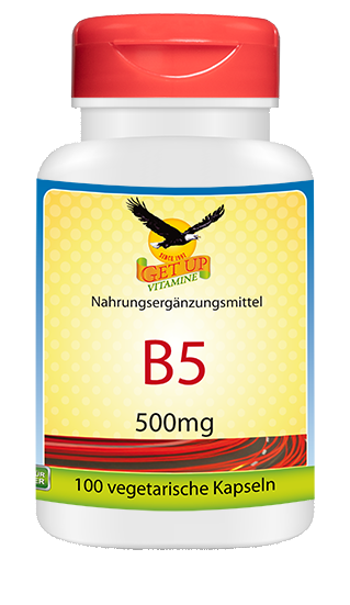 Vitamin B5, 500mg, 100 veg. capsules